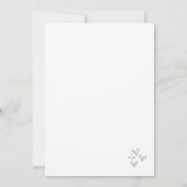 Hand getrokken grijs grillige bruiloft kaart (Achterkant)