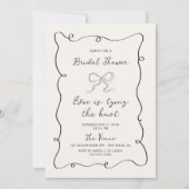 Hand getrokken grijs Lijsten lint Vrijgezellenfees Kaart (Voorkant)