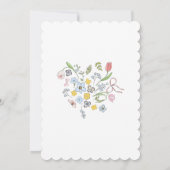 Hand getrokken grillige Baby shower Tea Party Kaart (Achterkant)