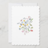 Hand getrokken grillige Baby shower Tea Party Kaart (Achterkant)