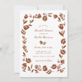 Hand getrokken grillige bloem rand Vrijgezellenfee Kaart (Voorkant)