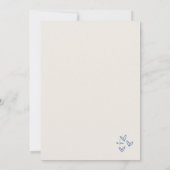 Hand getrokken grillige Blue Wedding Kaart (Achterkant)