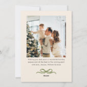 Hand getrokken grillige Boho Kerstmis 2 Foto Feestdagenkaart (Achterkant)