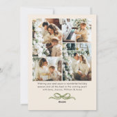 Hand getrokken grillige Boho Kerstmis 5 Foto Feestdagenkaart (Achterkant)