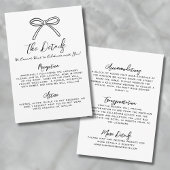 Hand getrokken grillige bruiloft details informatiekaartje