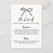 Hand getrokken grillige bruiloft details informatiekaartje (Voorkant)