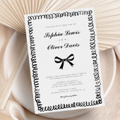 Hand getrokken grillige bruiloft kaart