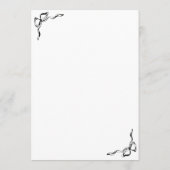 Hand getrokken grillige bruiloft reisschema programmakaart (Achterkant)