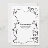 Hand getrokken grillige bruiloft verlovingsfeest kaart (Achterkant)