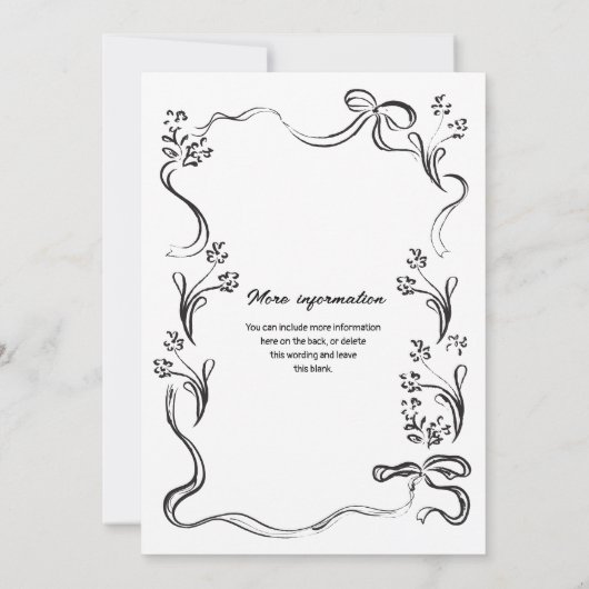 Hand getrokken grillige bruiloft verlovingsfeest kaart (Achterkant)