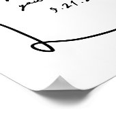 Hand getrokken grillige bruiloft welkom teken poster (Hoek)