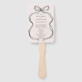 Hand getrokken grillige ceremonie programma Hand F Handwaaier (Voorkant)