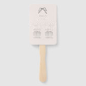 Hand getrokken grillige ceremonie programma Hand F Handwaaier (Achterkant)