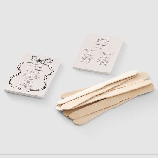 Hand getrokken grillige ceremonie programma Hand F Handwaaier (Niet-gemonteerd)