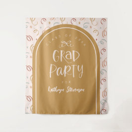 Hand getrokken grillige Confetti Afstudeerder Part Wandkleed