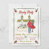 Hand getrokken grillige derby partij kaart (Voorkant)