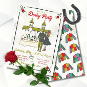 Hand getrokken grillige derby partij kaart