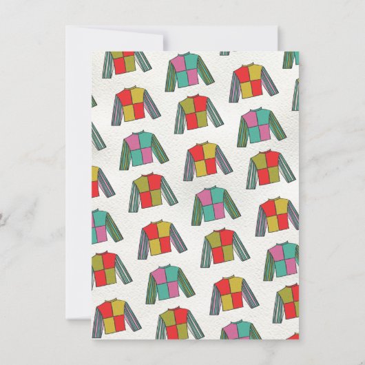 Hand getrokken grillige derby partij kaart (Achterkant)