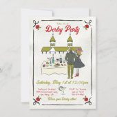 Hand getrokken grillige derby partij kaart (Voorkant)