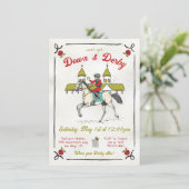 Hand getrokken grillige Down & Derby Party Kaart (Staand voorkant)