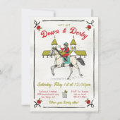 Hand getrokken grillige Down & Derby Party Kaart (Voorkant)