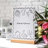 Hand getrokken grillige eigenzinnige handgeschreve kaart