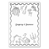 Hand getrokken grillige eigenzinnige handgeschreve kaart (Achterkant)