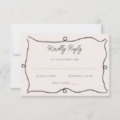 Hand getrokken grillige grens RSVP antwoord Kaart (Voorkant)