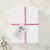Hand getrokken grillige Halloween bruiloft Cadeaulabel (Met Touw)