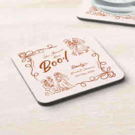 Hand getrokken grillige Halloween Vrijgezellenfees Bier Onderzetter