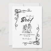 Hand getrokken grillige Halloween Vrijgezellenfees Kaart (Voorkant)