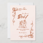 Hand getrokken grillige Halloween Vrijgezellenfees Kaart (Voorkant)