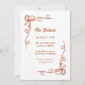 Hand getrokken grillige Halloween Vrijgezellenfees Kaart (Achterkant)