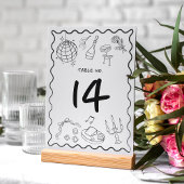 Hand getrokken grillige handgeschreven eigenzinnig kaart