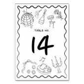 Hand getrokken grillige handgeschreven eigenzinnig kaart (Achterkant)