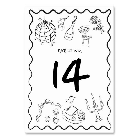 Hand getrokken grillige handgeschreven eigenzinnig kaart (Achterkant)