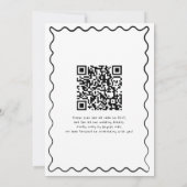 Hand getrokken grillige handgeschreven QR-code bru Kaart (Achterkant)