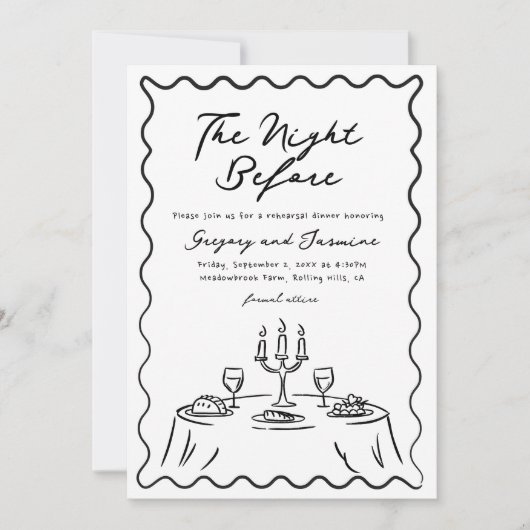 Hand getrokken grillige handgeschreven repetitie d kaart (Voorkant)