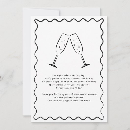 Hand getrokken grillige handgeschreven repetitie d kaart (Achterkant)