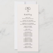 Hand getrokken grillige huwelijksceremonie program (Achterkant)