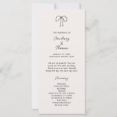 Hand getrokken grillige huwelijksceremonie program (Voorkant)