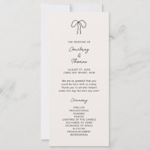 Hand getrokken grillige huwelijksceremonie program