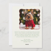 Hand getrokken grillige kerst boog Doodle foto Feestdagenkaart (Achterkant)