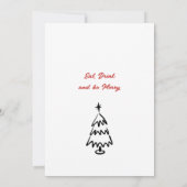 Hand getrokken grillige kerst cocktail party kaart (Achterkant)