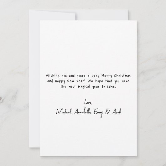 Hand getrokken grillige kerst feestdagenkaart (Achterkant)