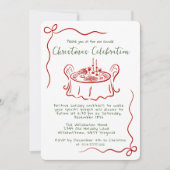 Hand getrokken grillige kerstfeest kaart (Voorkant)