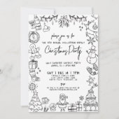 Hand getrokken grillige kerstfeest kaart (Voorkant)