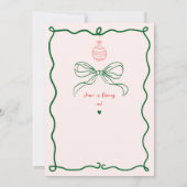 Hand getrokken grillige Kerstmis Winter 1e verjaar Kaart (Achterkant)