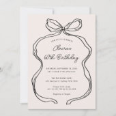 Hand getrokken grillige lint 60ste verjaardagsfees kaart (Voorkant)