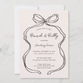 Hand getrokken grillige lint brunch en bubbels kaart (Voorkant)